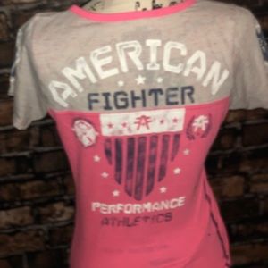 Pink/White American Fighter T-shirt